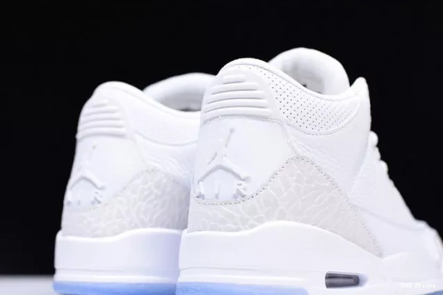 EyeCatching 428 Jordan Retro 3 136064-111 Triple Air White 0902